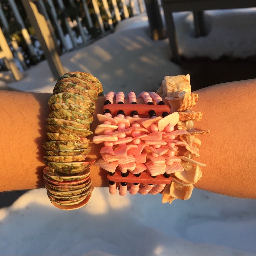 Set of 3 Shell Bracelets